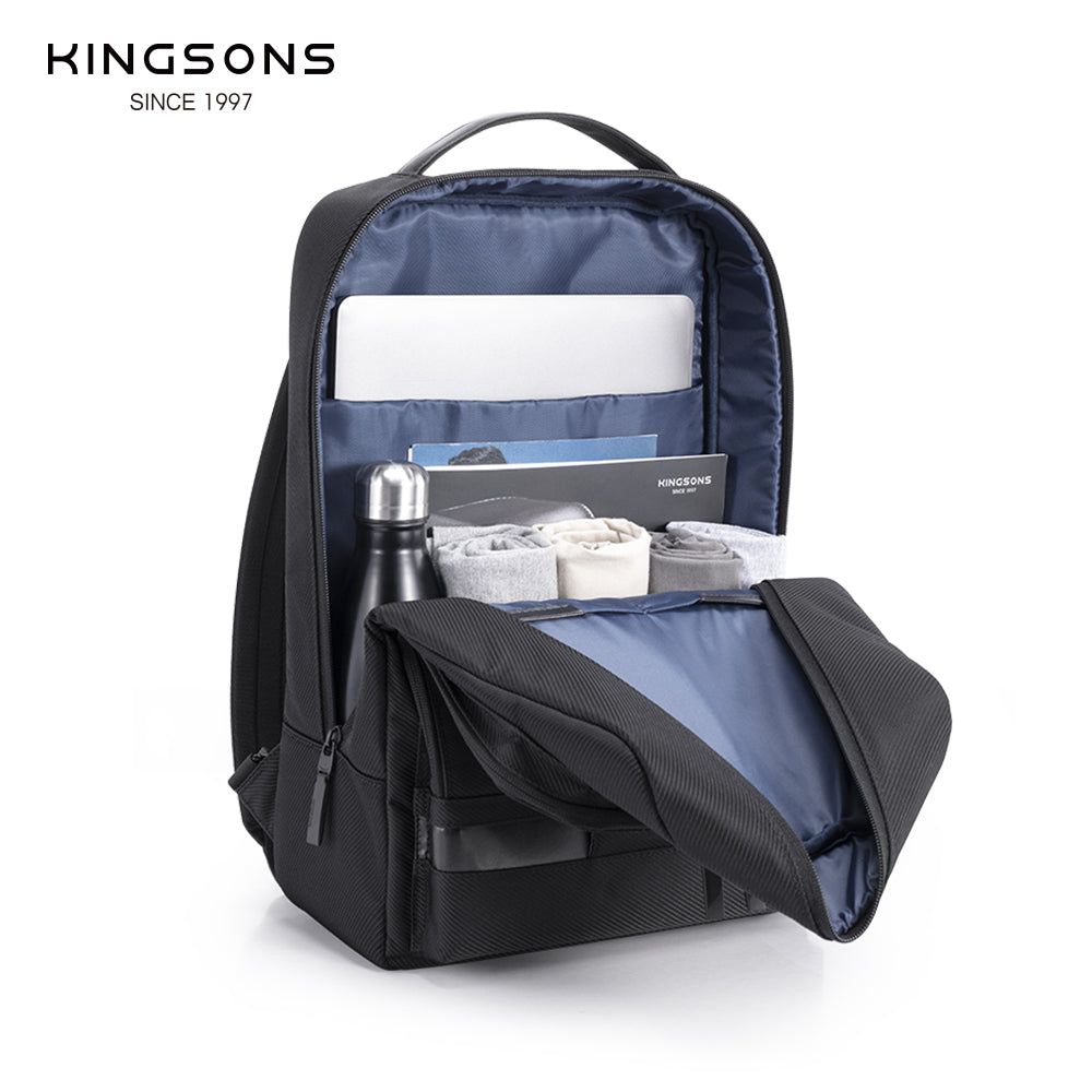 KINGSONS New Design Men's Travel Large Capacity Computer Bag Business Backpack Multi-functional Student Backpack Laptop Backpack