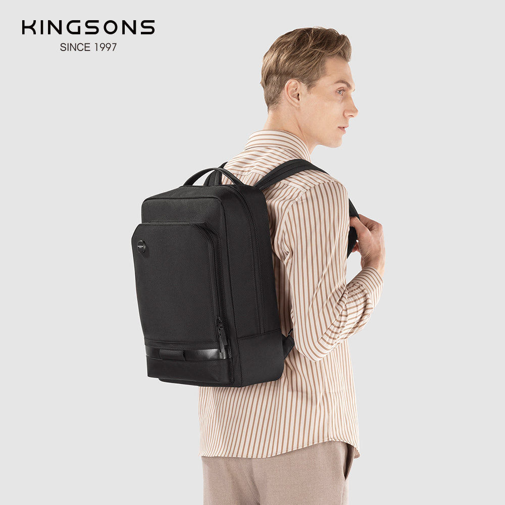 KINGSONS New Design Men's Travel Large Capacity Computer Bag Business Backpack Multi-functional Student Backpack Laptop Backpack