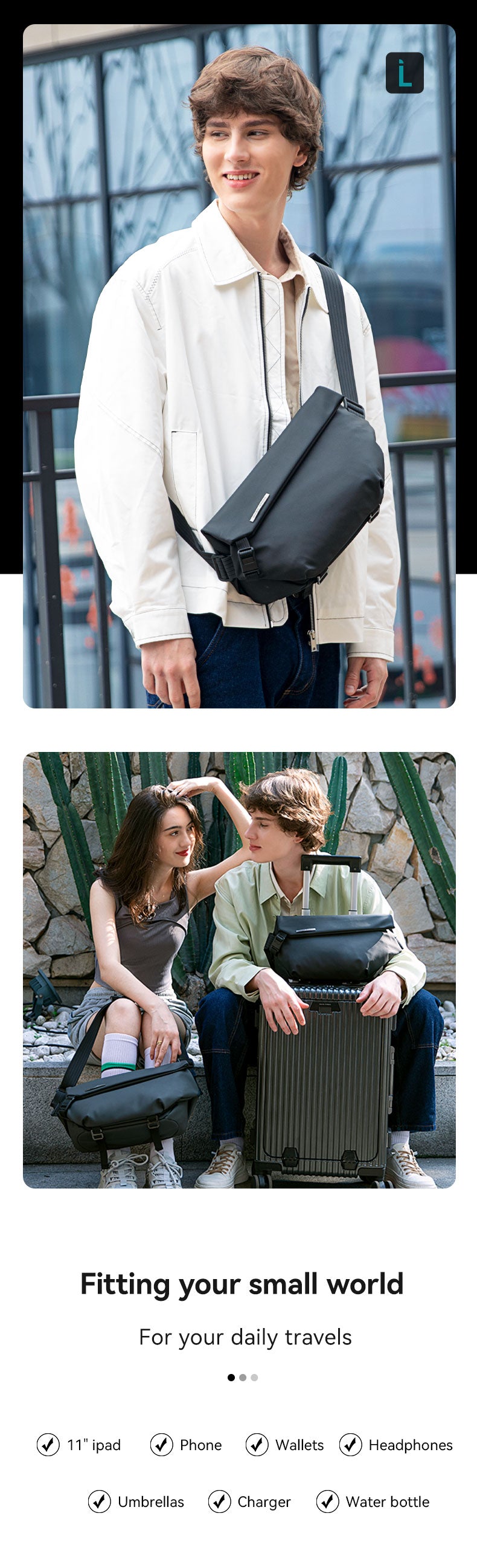 Mark Ryden Factory Wholesale Customised Crossbody Bag Men's Large Capacity Shoulder Tide Sports Small Backpack Bag