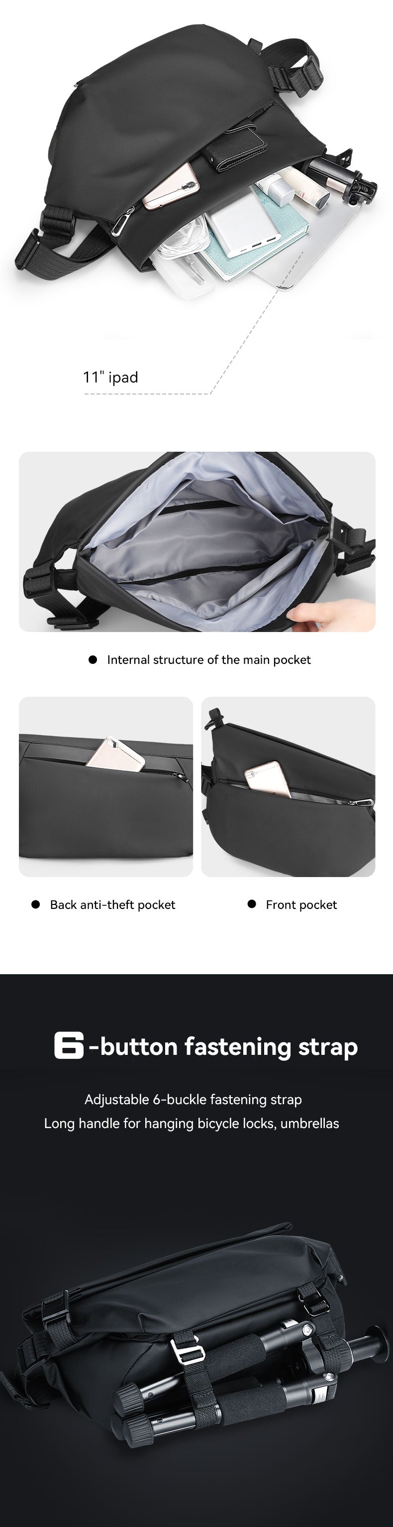 Mark Ryden Factory Wholesale Customised Crossbody Bag Men's Large Capacity Shoulder Tide Sports Small Backpack Bag