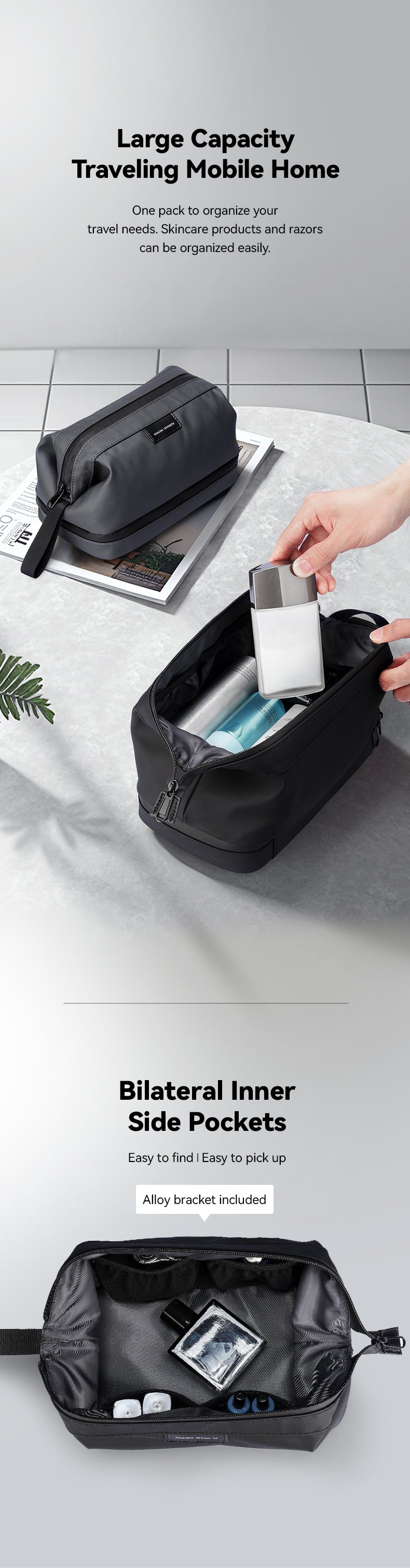 Mark Ryden Factory Hot Sale Scrub Bag Large Capacity Clutch Bag Fitness Travel Portable Waterproof Storage Bag