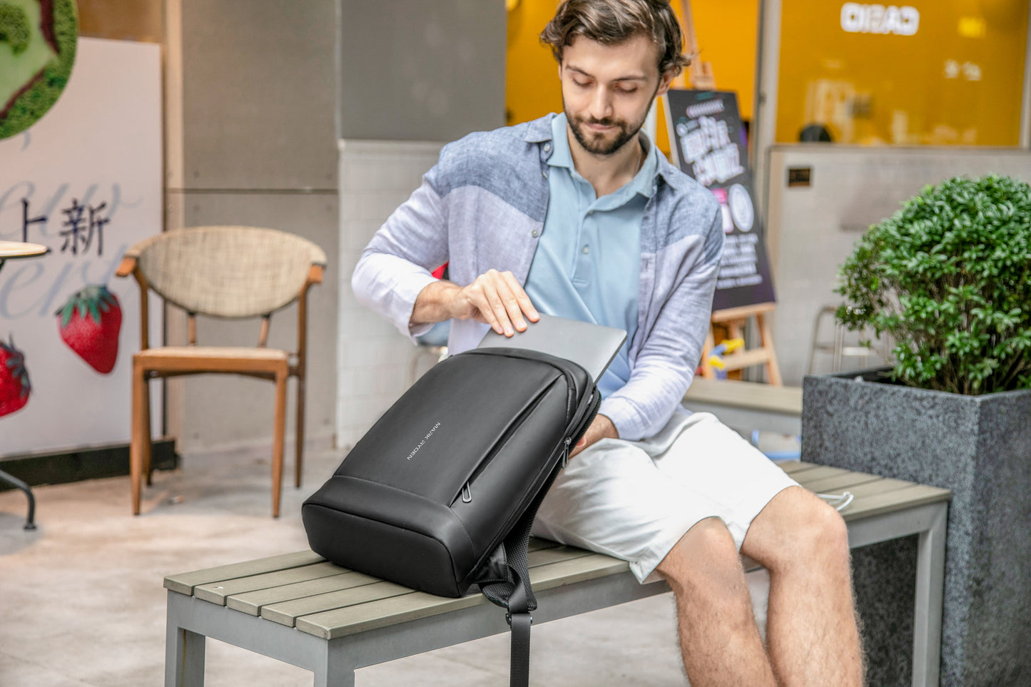 Mark Ryden Ultra-thin Daily Back Pack Smart Bags for Men Mochila School Bags Customized logo Laptop Bag Men