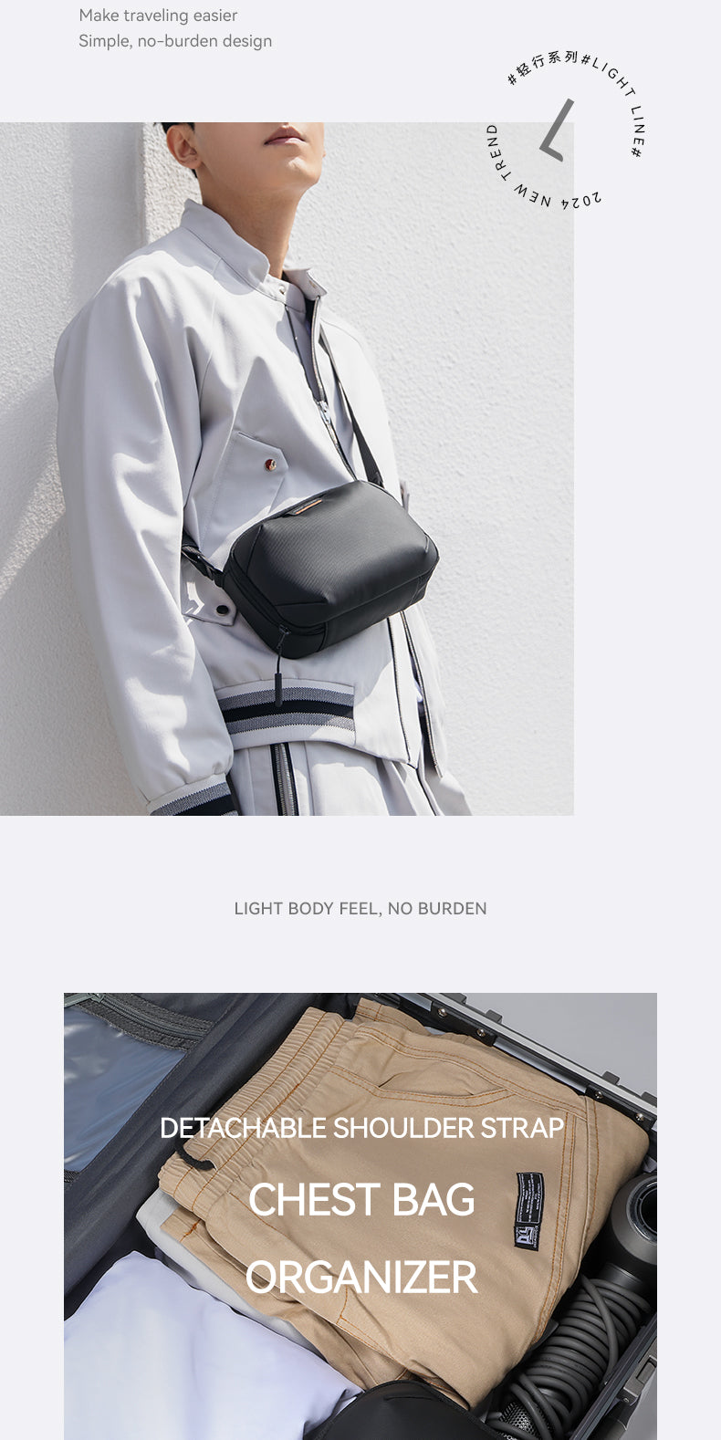 Mark Ryden Sale Men's Crossbody Bag Wholesale Multifunctional Outdoor Sports Shoulder Bag Business Trip Wash Bag