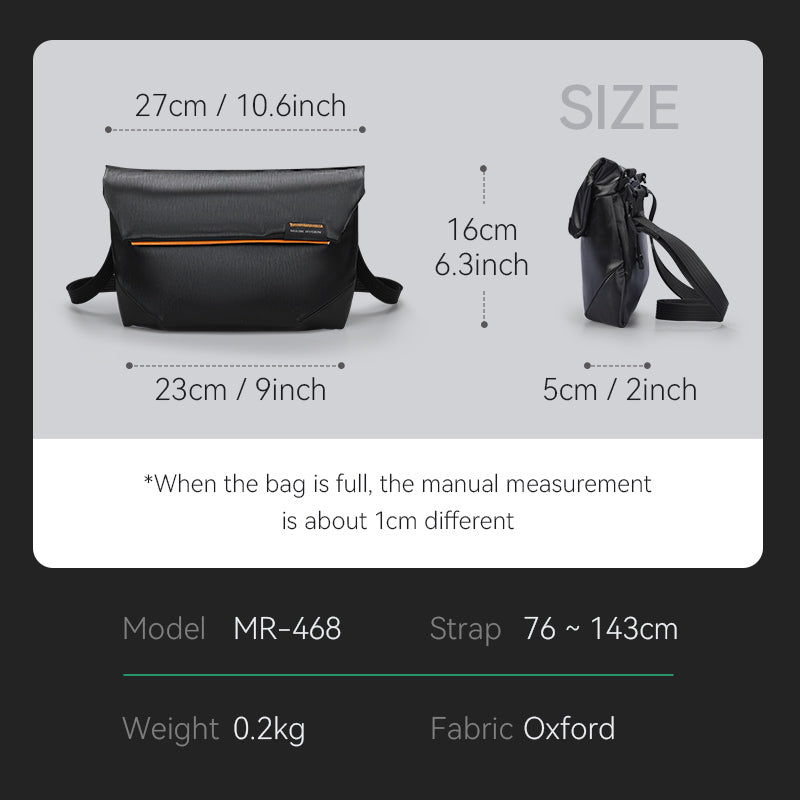 Mark Ryden Factory Hot Sale Waterproof Fashion Sports Men's Crossbody Bag Shoulder Anti-theft Satchel Chest Hanging Bag