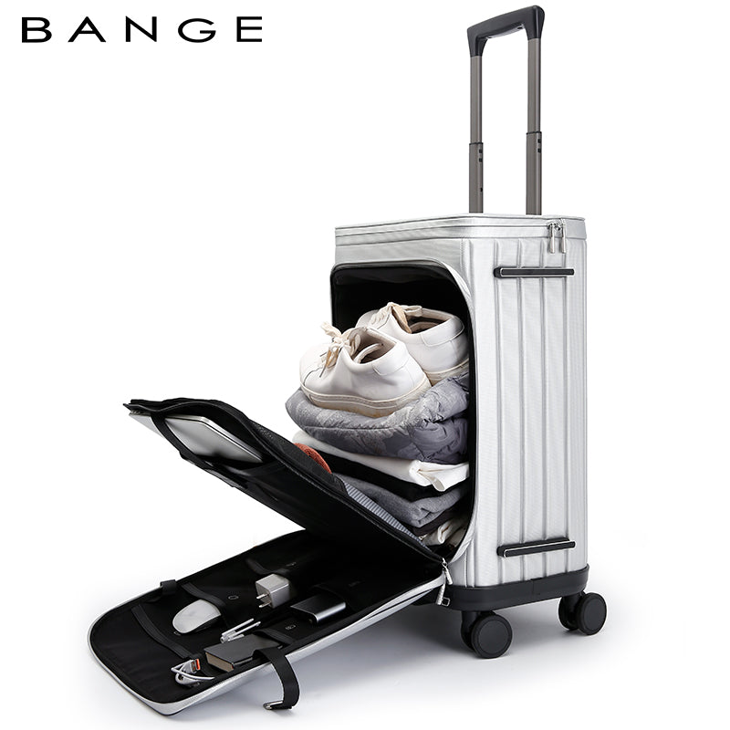 Bange Unisex 360 Degree Silent Glide Wheels TSA Lock Premium 20inch Carry on Multifunction Travel Luggage