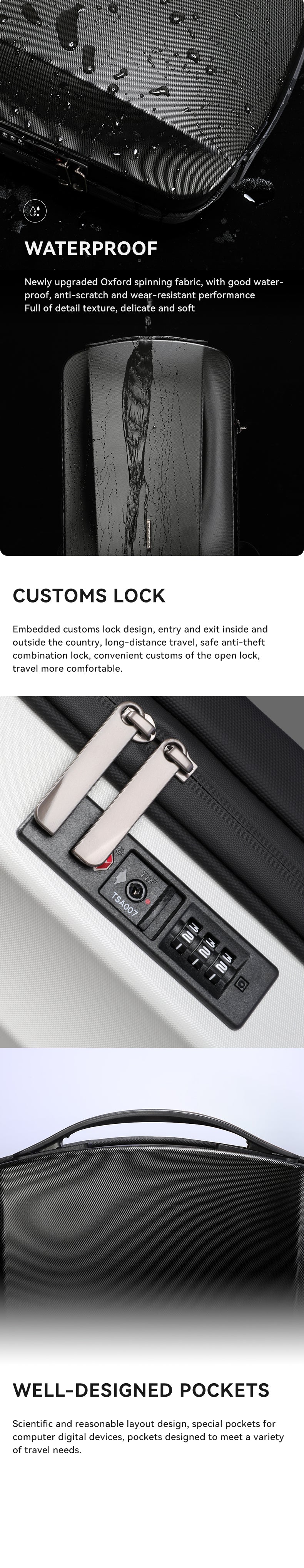 Mark Ryden Factory Hot Multi-layer Space Computer Backpack Men's Anti-theft Pocket Bag Waterproof Laptop Bag