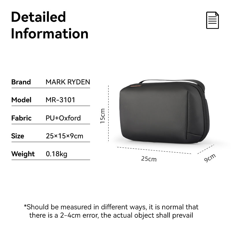Mark Ryden Toiletries Bag Men's Large Capacity Scrub Bag Fitness Travel Portable Waterproof Storage Bag