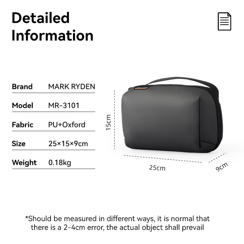 Mark Ryden Toiletries Bag Men's Large Capacity Scrub Bag Fitness Travel Portable Waterproof Storage Bag
