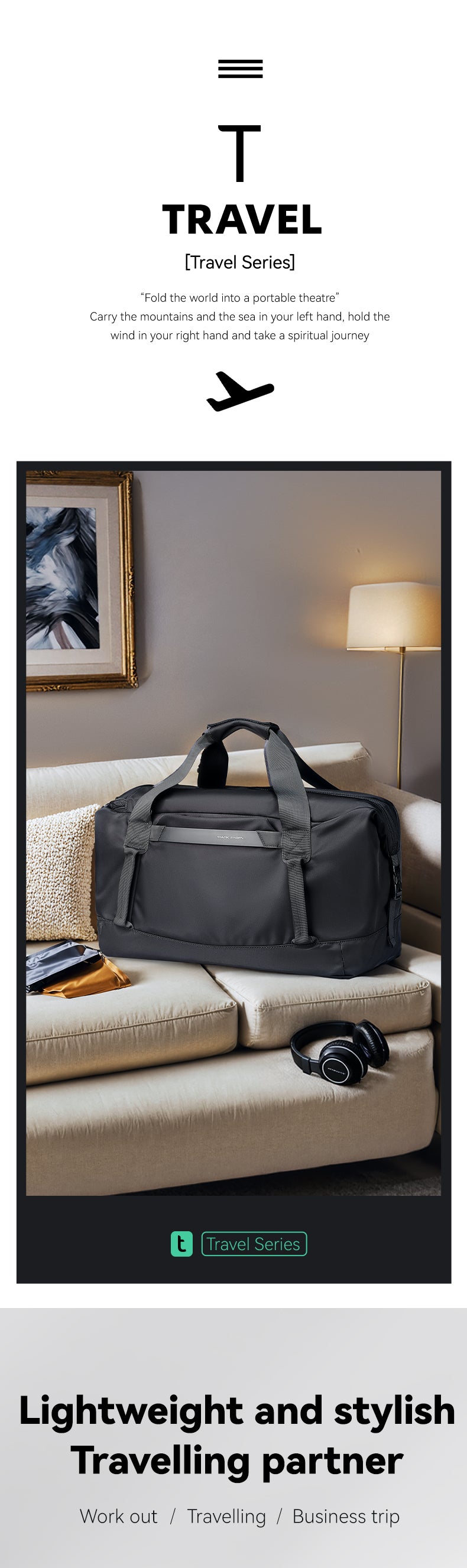 Mark Ryden Waterproof Large Capacity Men's Luggage Travel Bags Sports Gym Bags Travel Handbags
