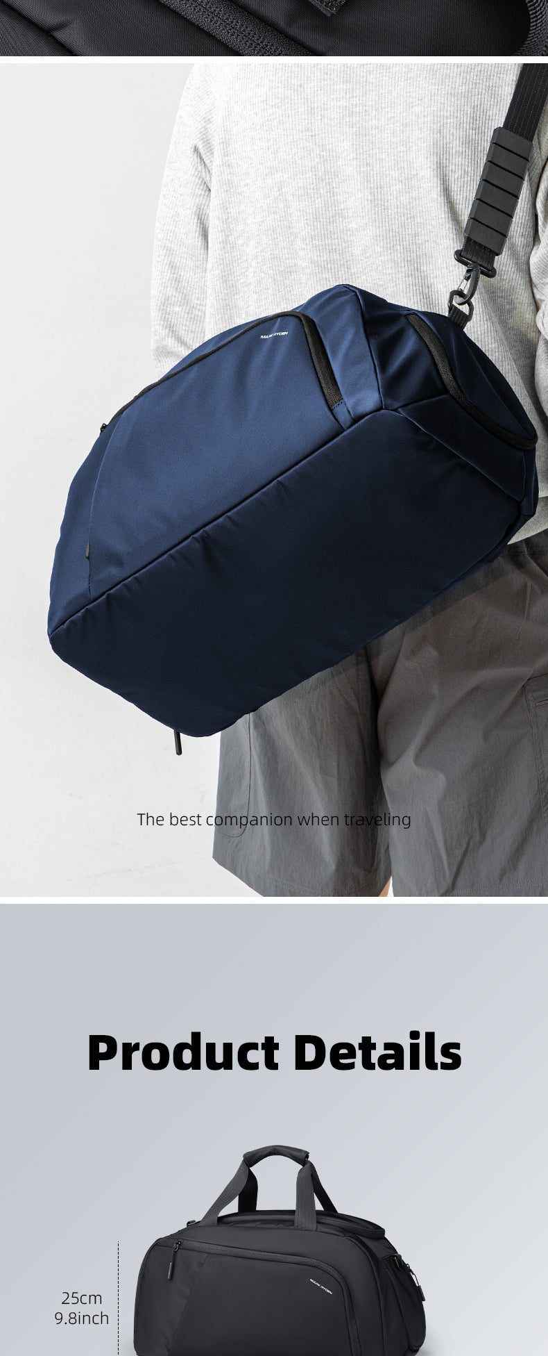 Mark Ryden Factory Hot Sale Men's Handbags Luggage Bags Travel Bags Sports Gym Bags Travel with Shoe Storage