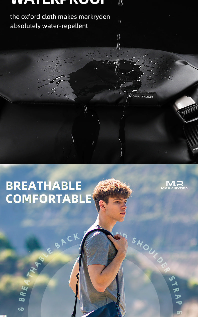 Mark Ryden Waterproof Multi-layer Messenger Bag Comfortable Large Capacity High Quality Durable Crossbody Bag Chest Sling