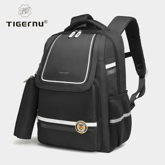 Tigernu High Quality Lightweight Waterproof Student Backpack Large Capacity Oxford Spine Protection Zipper Breathable Safe for Campus
