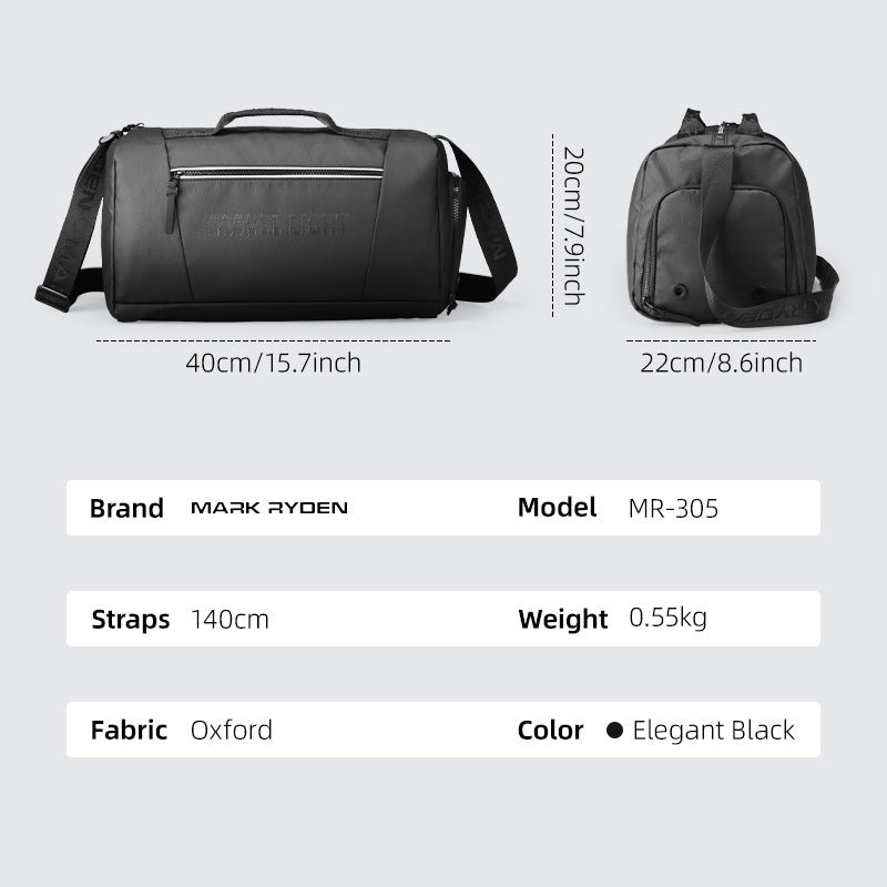 Mark Ryden Factory Hot Sale Men's Travel Bag Sports Gym Bag Travel Handbag Waterproof Crossbody Bag