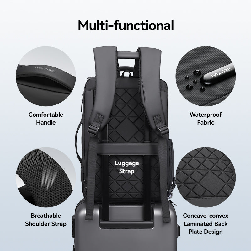 Mark Ryden Bags for Laptop Black Backpack Men Light Laptop Bags High Quality School Backpack