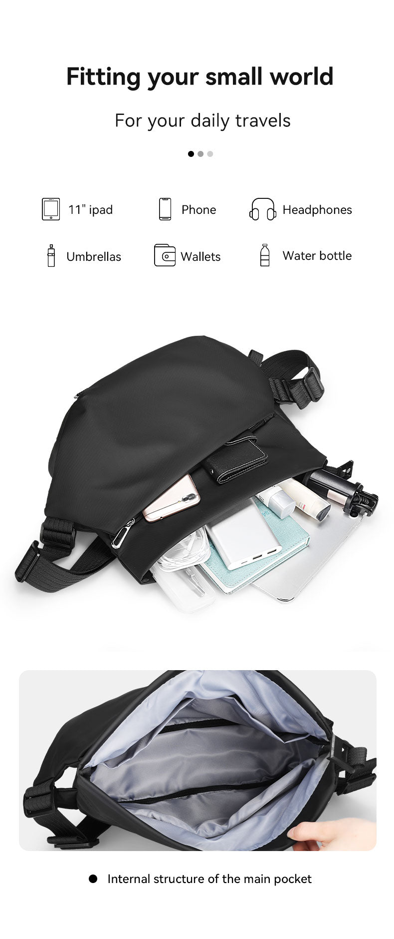 Mark Ryden Factory Wholesale Customised Crossbody Bag Men's Large Capacity Shoulder Tide Sports Small Backpack Bag