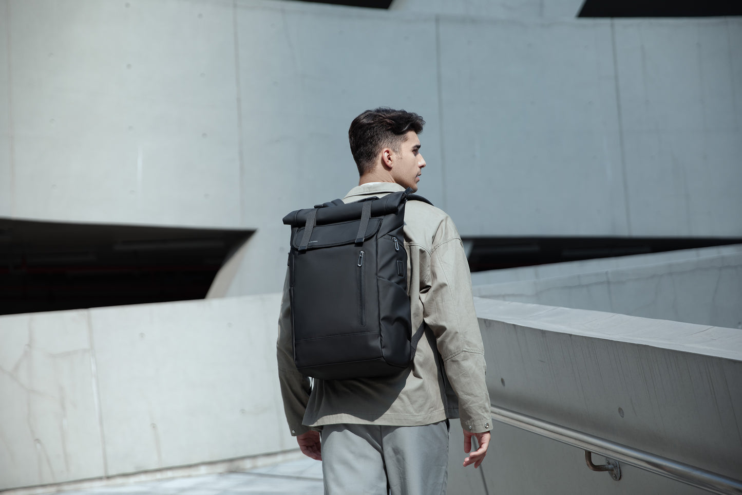 Mark Ryden Luxury Stylish Black Business Travel Daypack Computer Leather Mens Laptop Backpackmochila Hombre