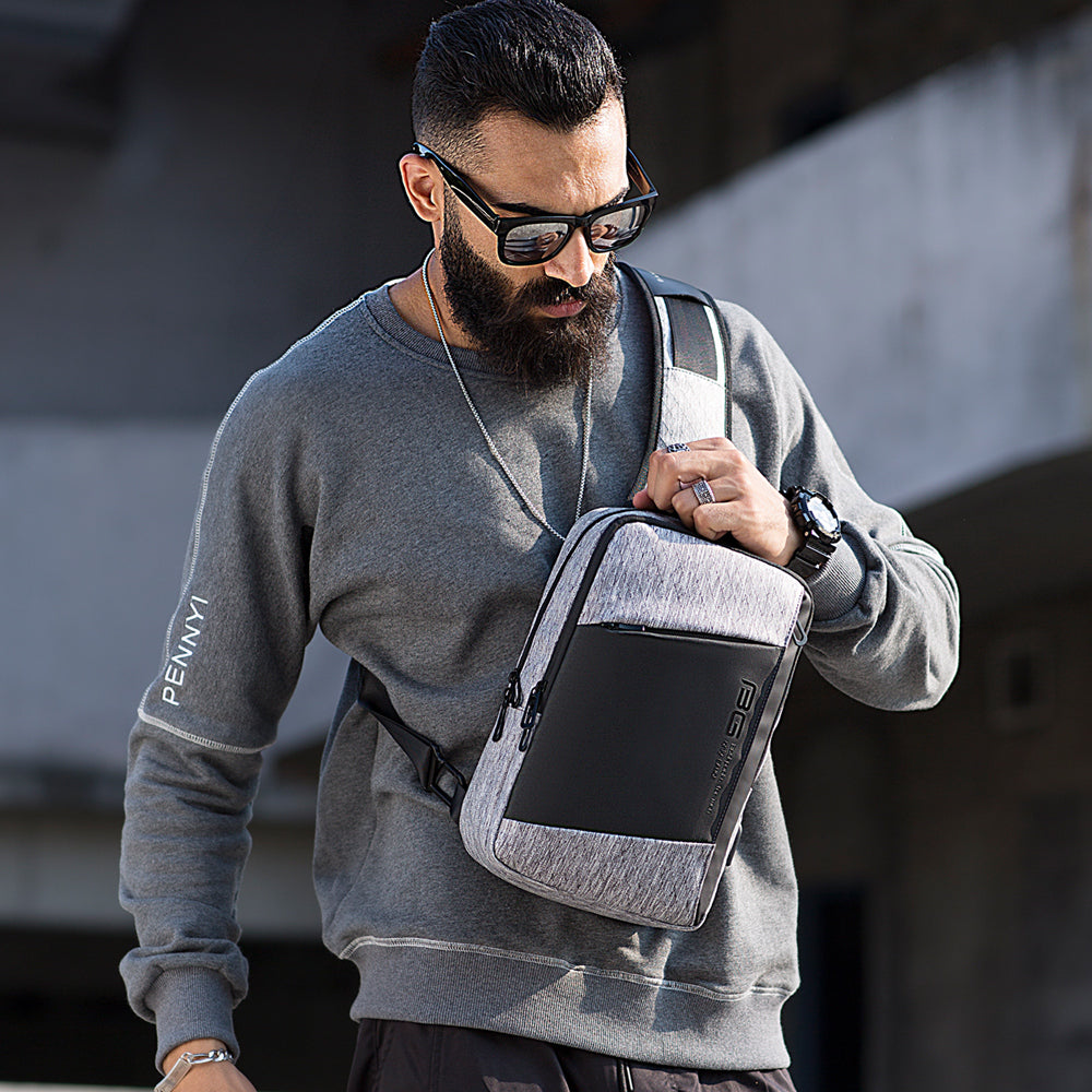 Factory Bange new waterproof oxford wholesale anti theft custom korean crossbody sling bag men sling bag