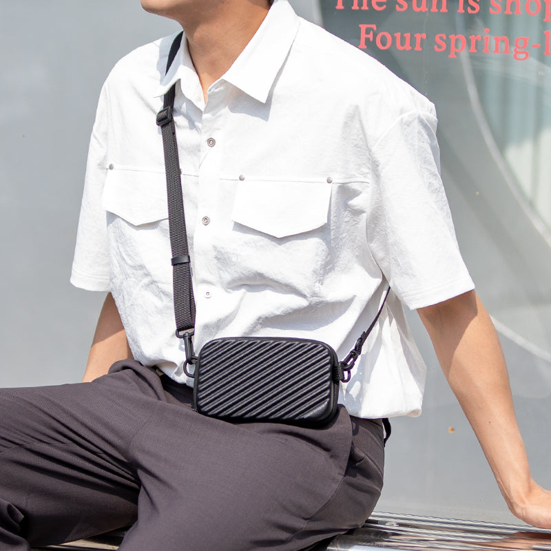 Mark Ryden Mini Crossbody Bag Men's Chest Bag Sports Casual Large Capacity Small Backpack Trolley Shape Satchels