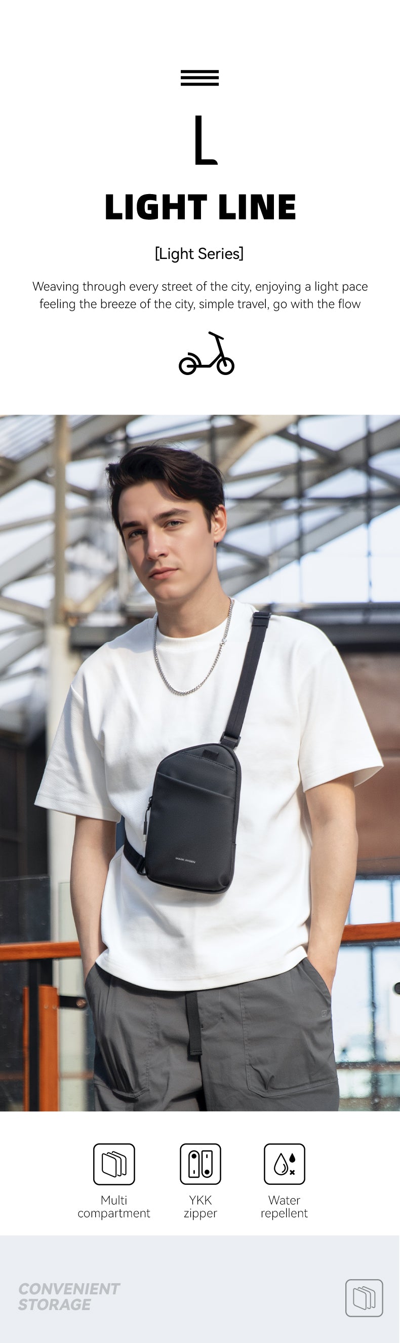 Mark Ryden Factory Wholesale New Customized Shoulder Bag Men's Chest Crossbody Bags Sports Riding Small Backpacks