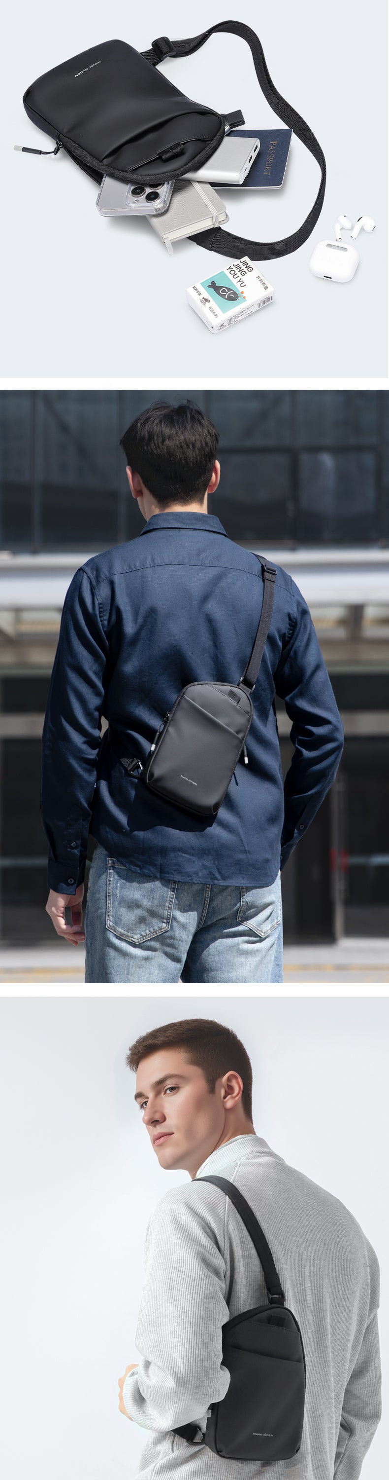 Mark Ryden Factory Wholesale New Customized Shoulder Bag Men's Chest Crossbody Bags Sports Riding Small Backpacks
