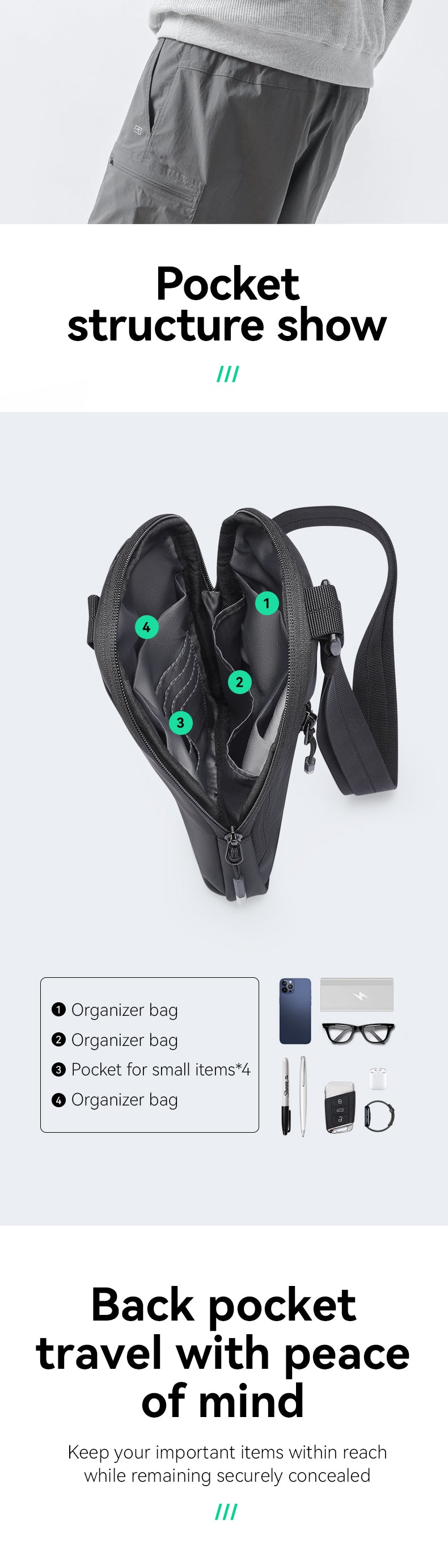 Mark Ryden Factory Wholesale New Customized Shoulder Bag Men's Chest Crossbody Bags Sports Riding Small Backpacks