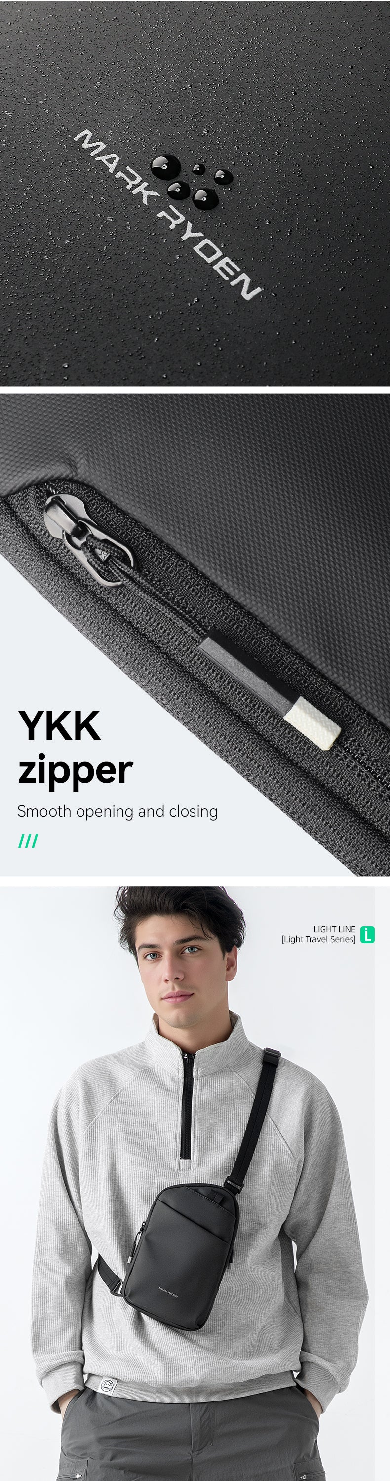 Mark Ryden Factory Wholesale New Customized Shoulder Bag Men's Chest Crossbody Bags Sports Riding Small Backpacks