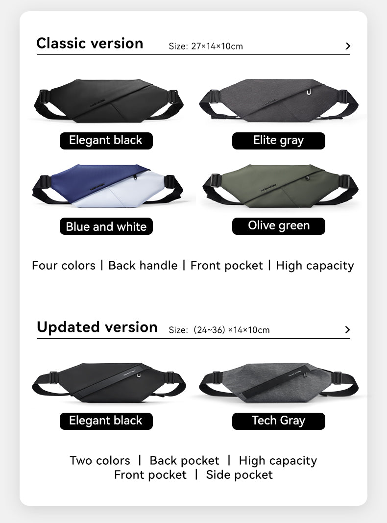 Mark Ryden Factory Customised Wholesale Crossbody Bag Men's Sling Backpack Sports Cycling Chest Bag