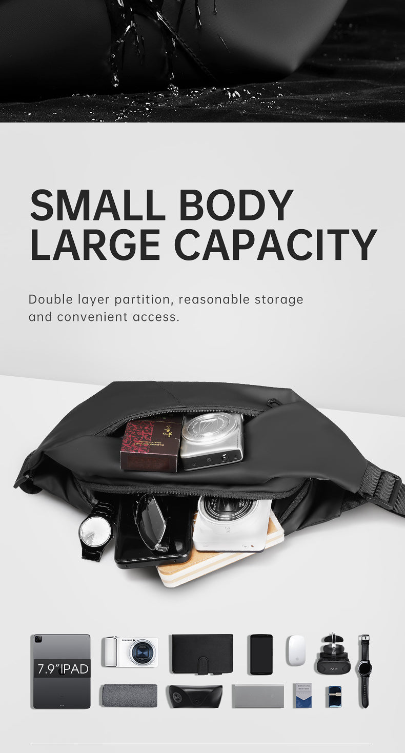 Mark Ryden Factory Customised Wholesale Crossbody Bag Men's Sling Backpack Sports Cycling Chest Bag