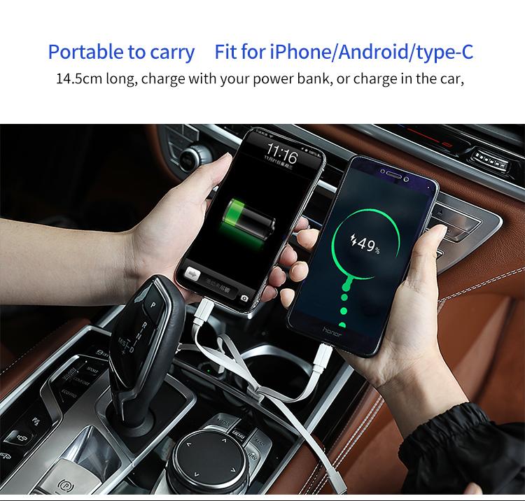 Tigernu Lightning Type C Micro USB Charging Cable