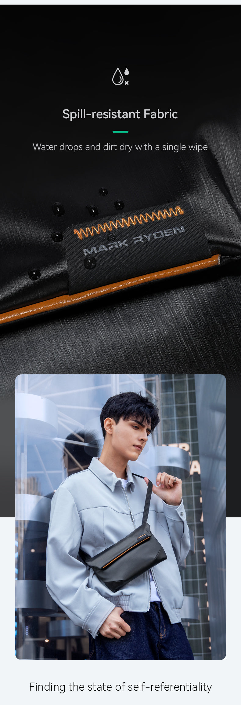Mark Ryden Factory Hot Sale Waterproof Fashion Sports Men's Crossbody Bag Shoulder Anti-theft Satchel Chest Hanging Bag