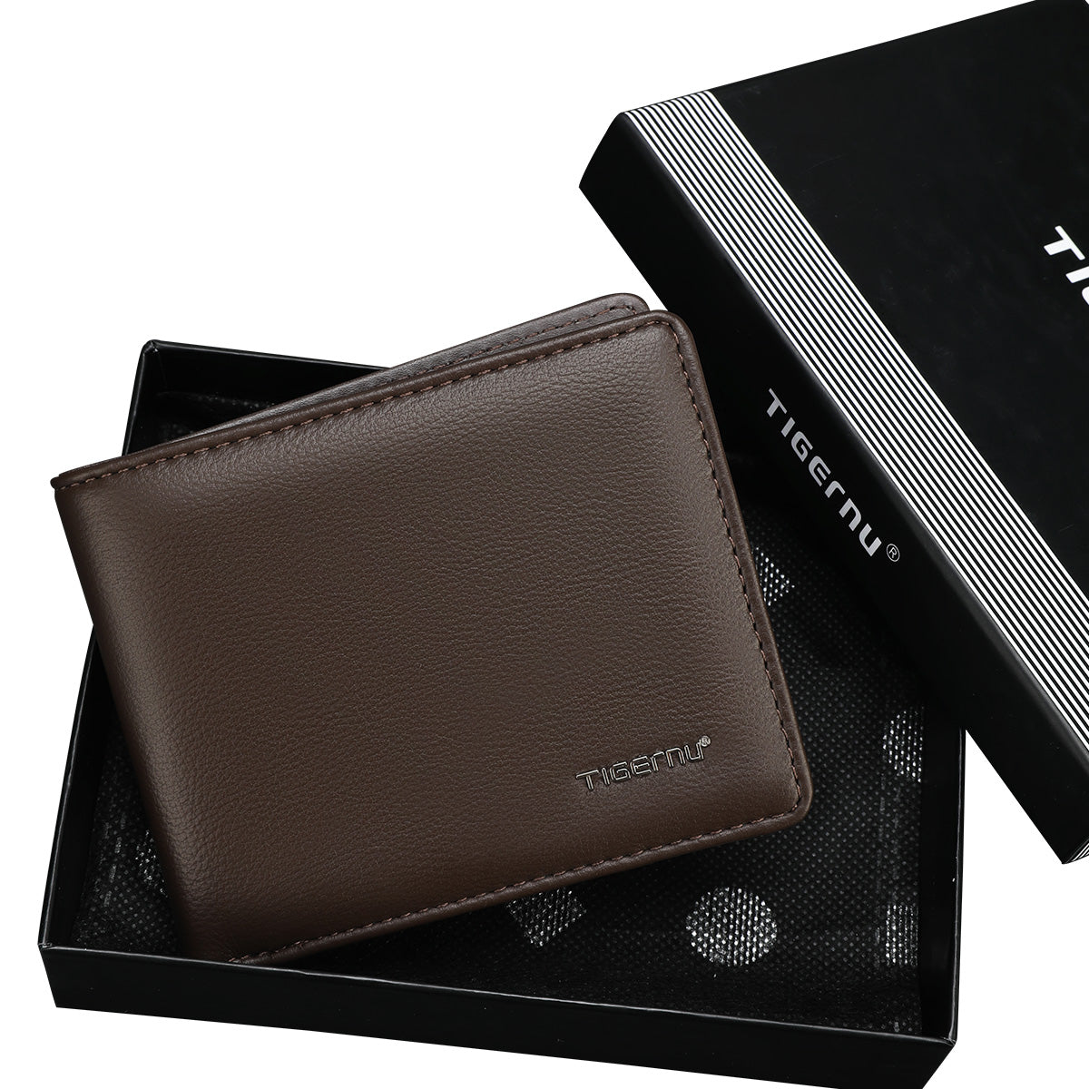 Tigernu Classic Fashion Category Storage 6.1-inch PU Easy Carrying Waterproof Scratch Resist Simple Universal Versatile Men's Wallet