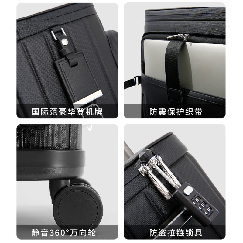 Bange Unisex 360 Degree Silent Glide Wheels TSA Lock Premium 20inch Carry on Multifunction Travel Luggage
