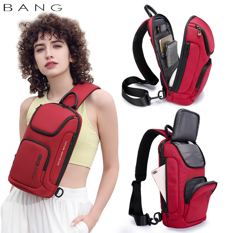 Factory new design hot sell bulk travel shoulder korean crossbody custom men sling bag