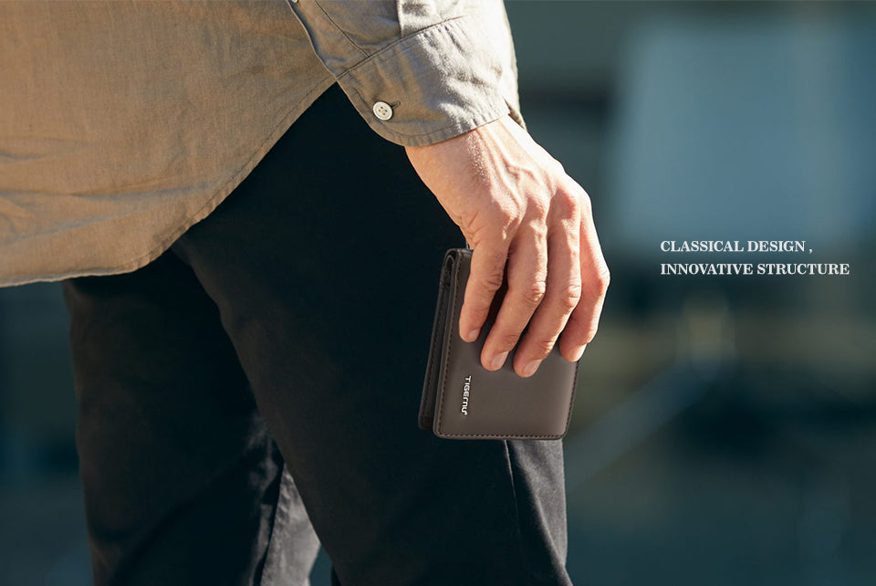 Tigernu Classic Fashion Category Storage 6.1-inch PU Easy Carrying Waterproof Scratch Resist Simple Universal Versatile Men's Wallet