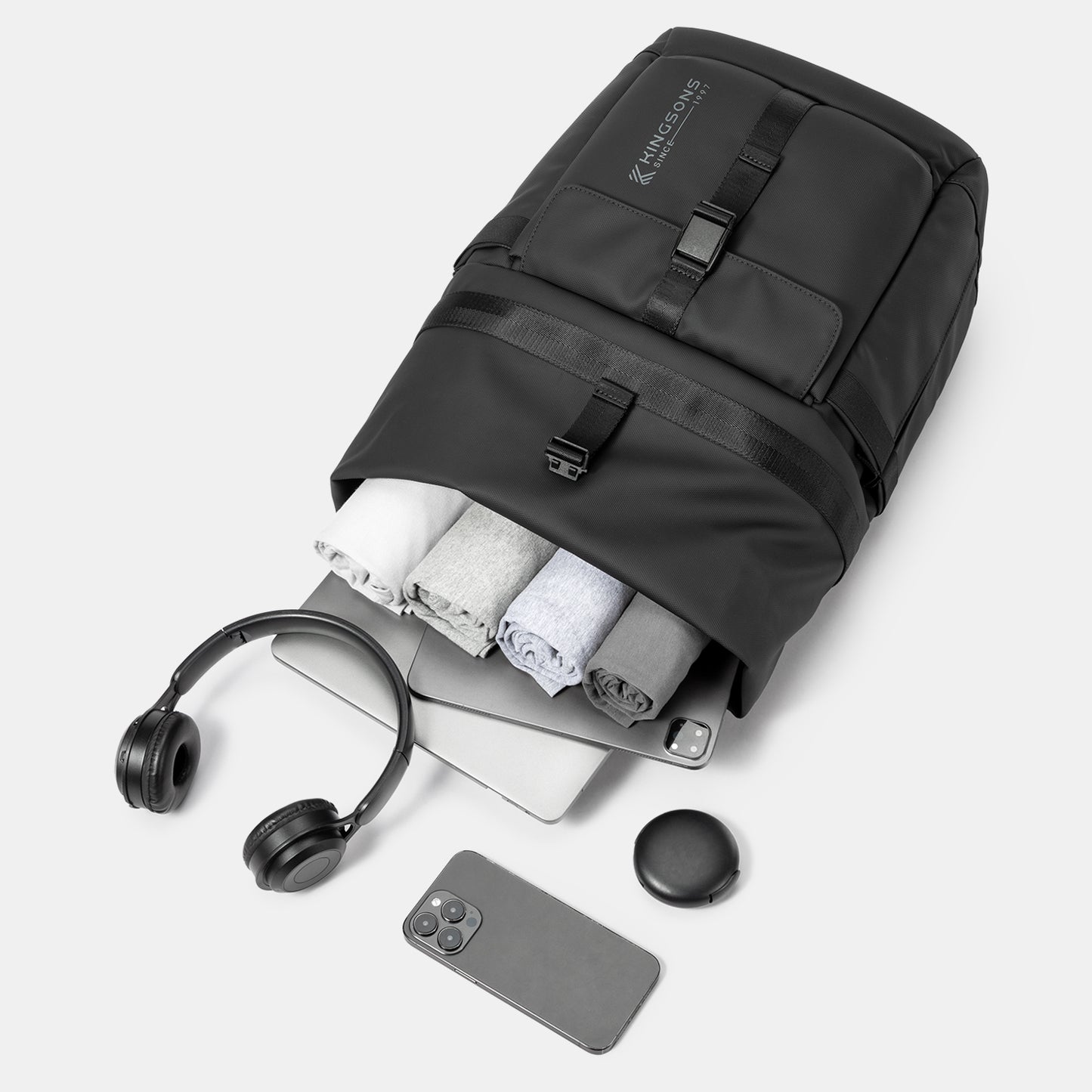 Kingsons Men's Backpack in NEW Design Travel Bag with Detachable Shoulder Bag Mochila Wholesale