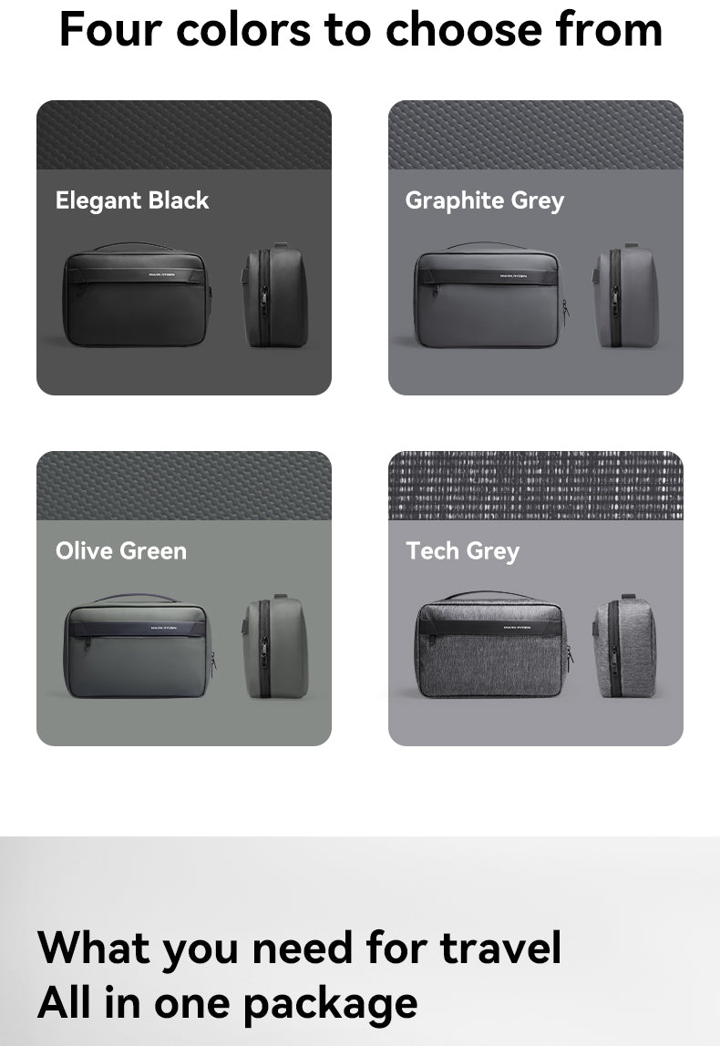 Mark Ryden Travel Toiletry Bag Men's Business Trip Gods Dry Wet Separation Fitness Bath Bag Waterproof Makeup Storage Bag