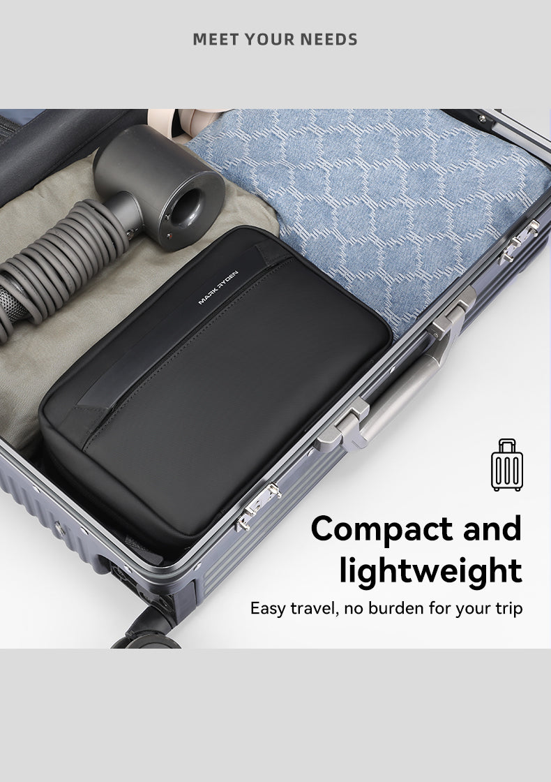 Mark Ryden Travel Toiletry Bag Men's Business Trip Gods Dry Wet Separation Fitness Bath Bag Waterproof Makeup Storage Bag