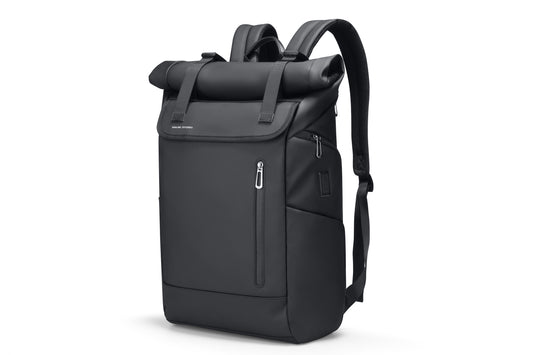 Mark Ryden Luxury Stylish Black Business Travel Daypack Computer Leather Mens Laptop Backpackmochila Hombre