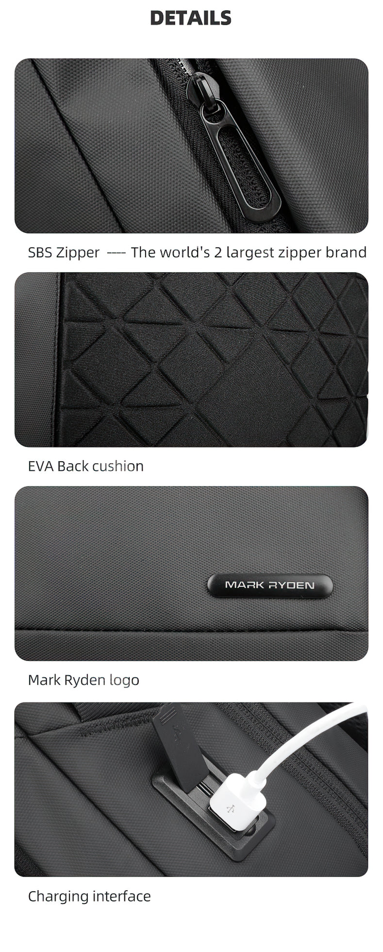 Mark Ryden Bags for Laptop Black Backpack Men Light Laptop Bags High Quality School Backpack