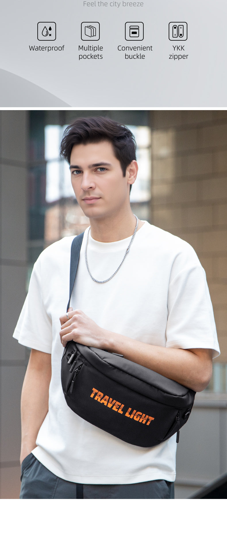 Mark Ryden Factory Hot New Shoulder Satchel Sports Fanny Pack Men's logo Customization Sling Bag