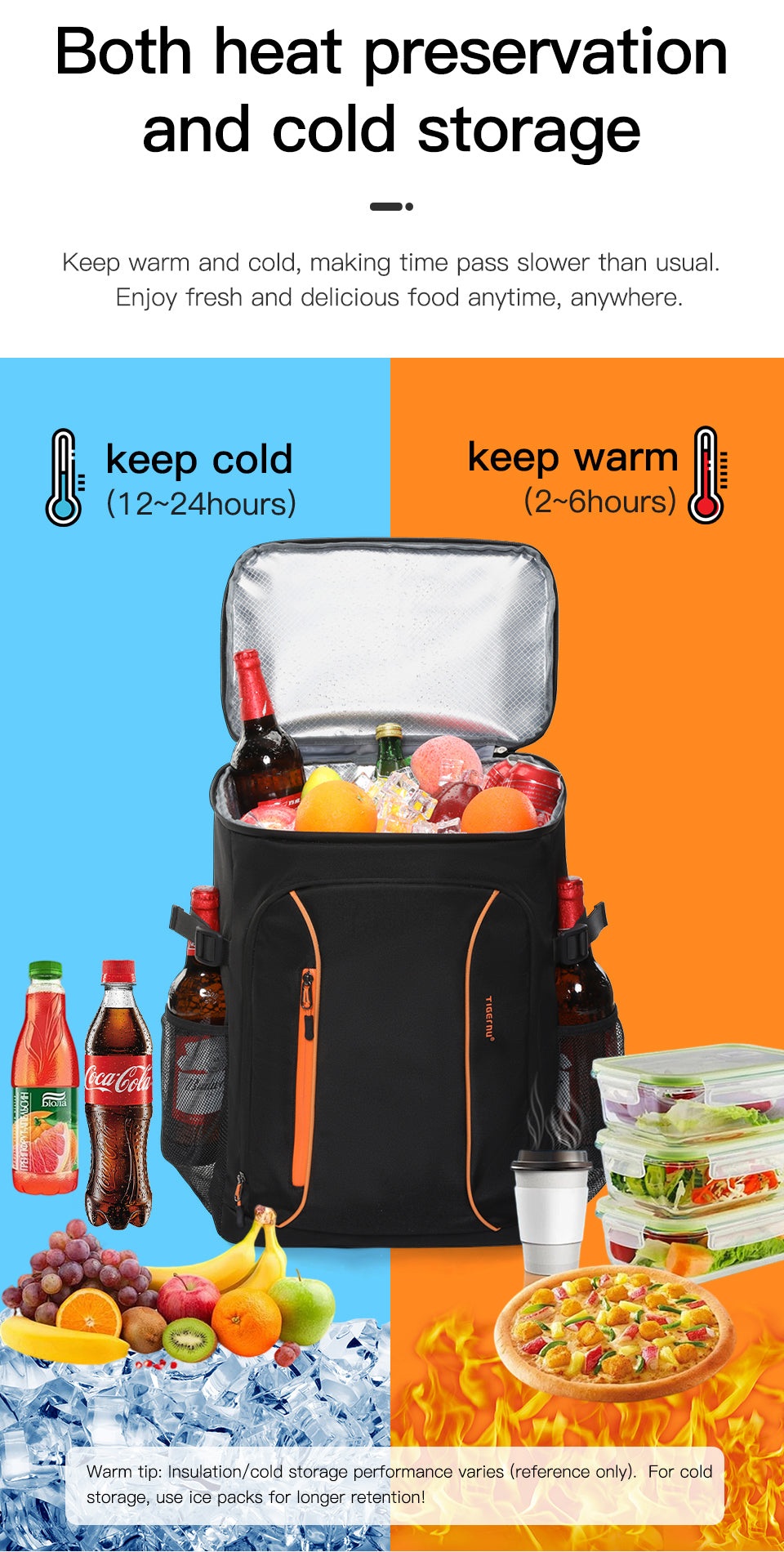 Tigernu High Quality Portable Cooler Bags Multifunctional Heat Cold Preservation Picnic Bag Outdoor Camping Backpack