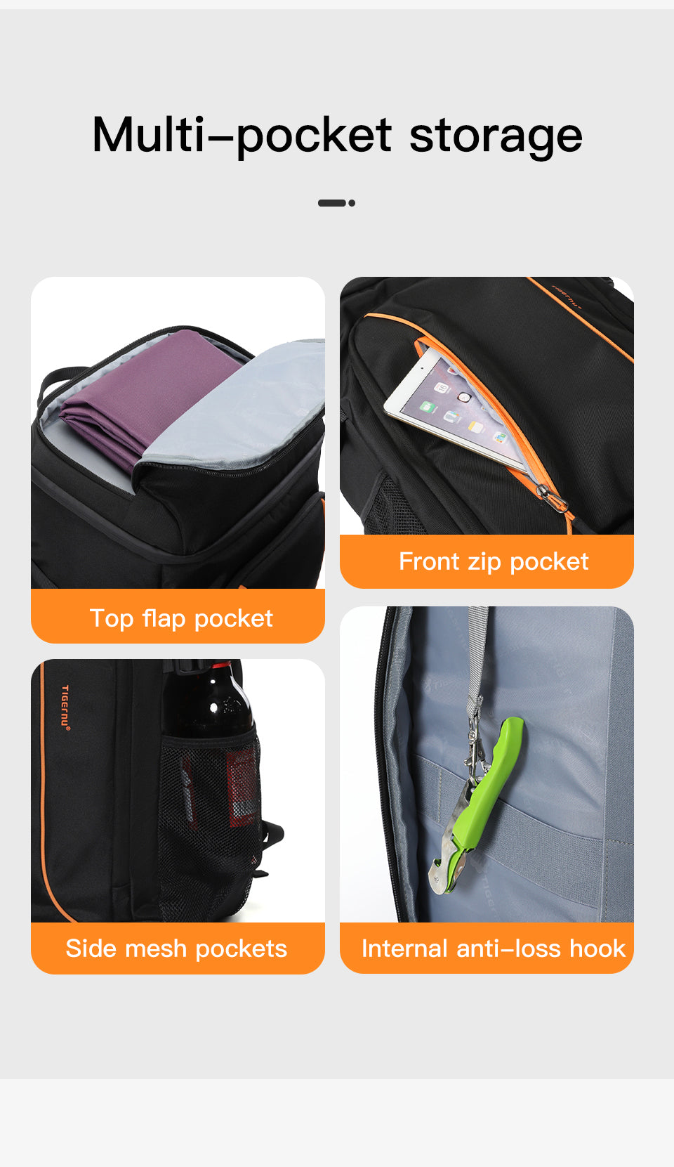 Tigernu High Quality Portable Cooler Bags Multifunctional Heat Cold Preservation Picnic Bag Outdoor Camping Backpack