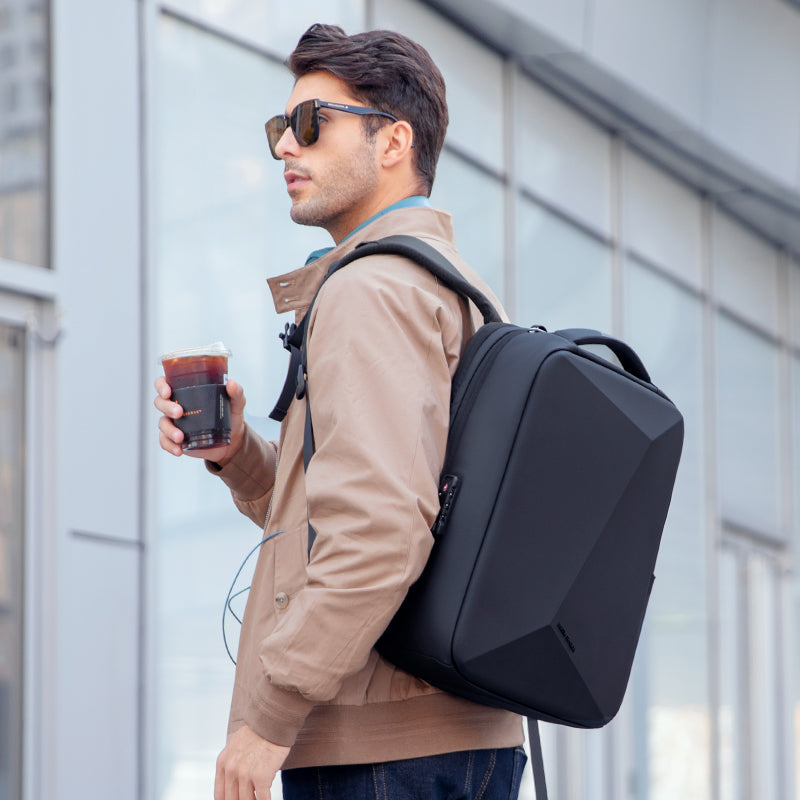 Mark RydenAnti-theft Combination Loc Men's Shoulder Backpack Diamond Cut Fashion Trend Computer Bags for Laptop