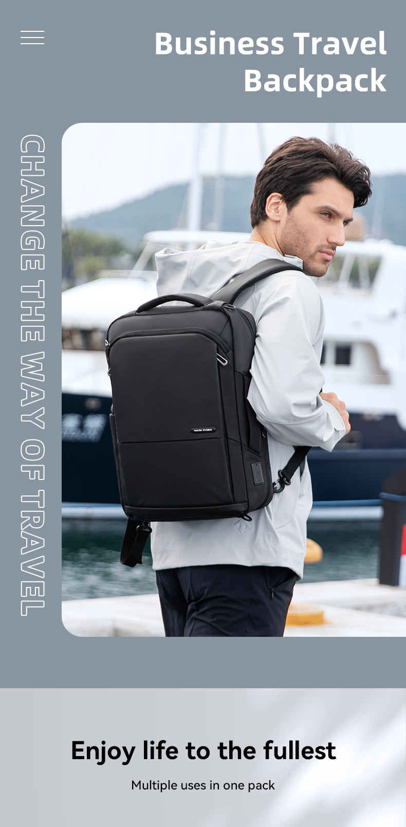 Mark Ryden Bags for Laptop Black Backpack Men Light Laptop Bags High Quality School Backpack