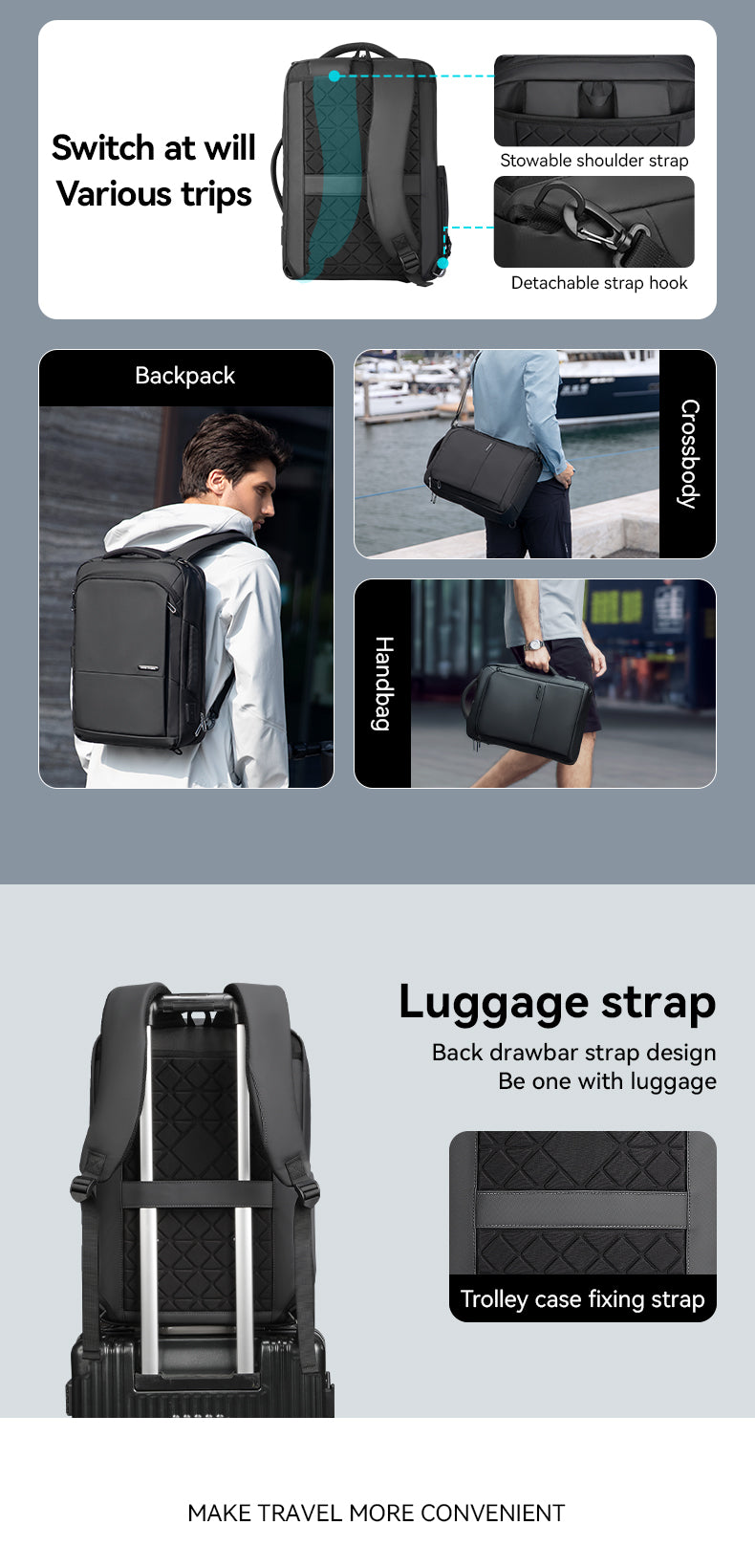 Mark Ryden Bags for Laptop Black Backpack Men Light Laptop Bags High Quality School Backpack