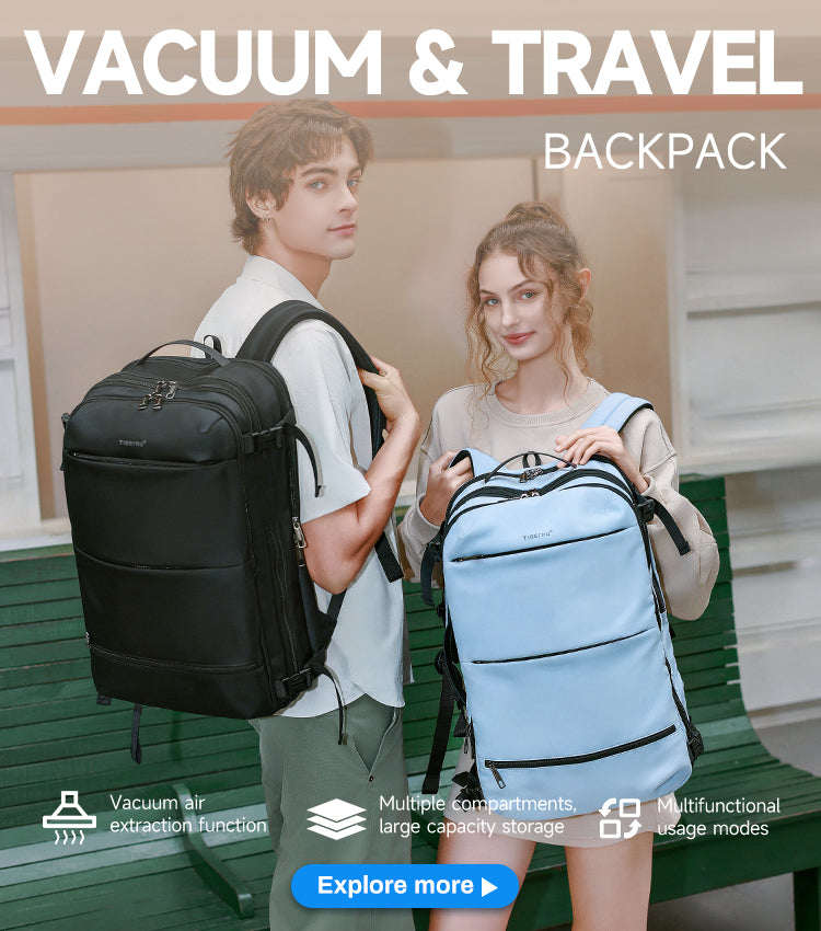 TIGERNU Expansion Layer 17 Inch Breathable Honeycomb Backboard Anti-theft Rainstorm Waterproof Travel Vacuum Backpack