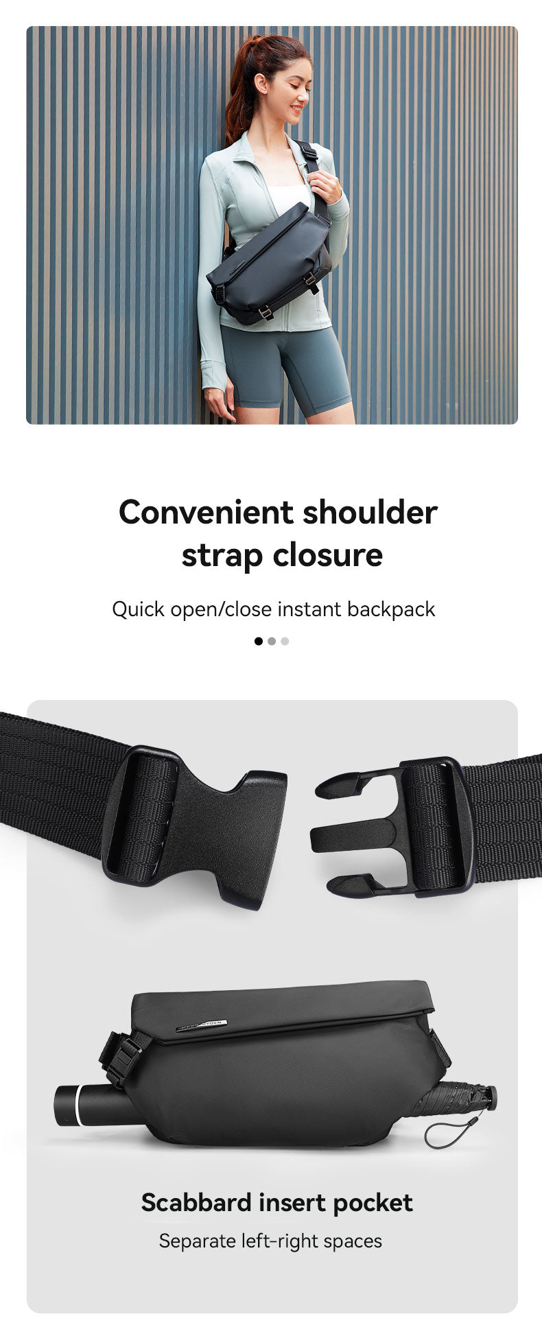 Mark Ryden Factory Wholesale Customised Crossbody Bag Men's Large Capacity Shoulder Tide Sports Small Backpack Bag