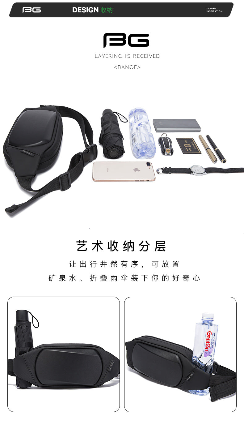 bange crossbody anti theft customize men korean sling bag