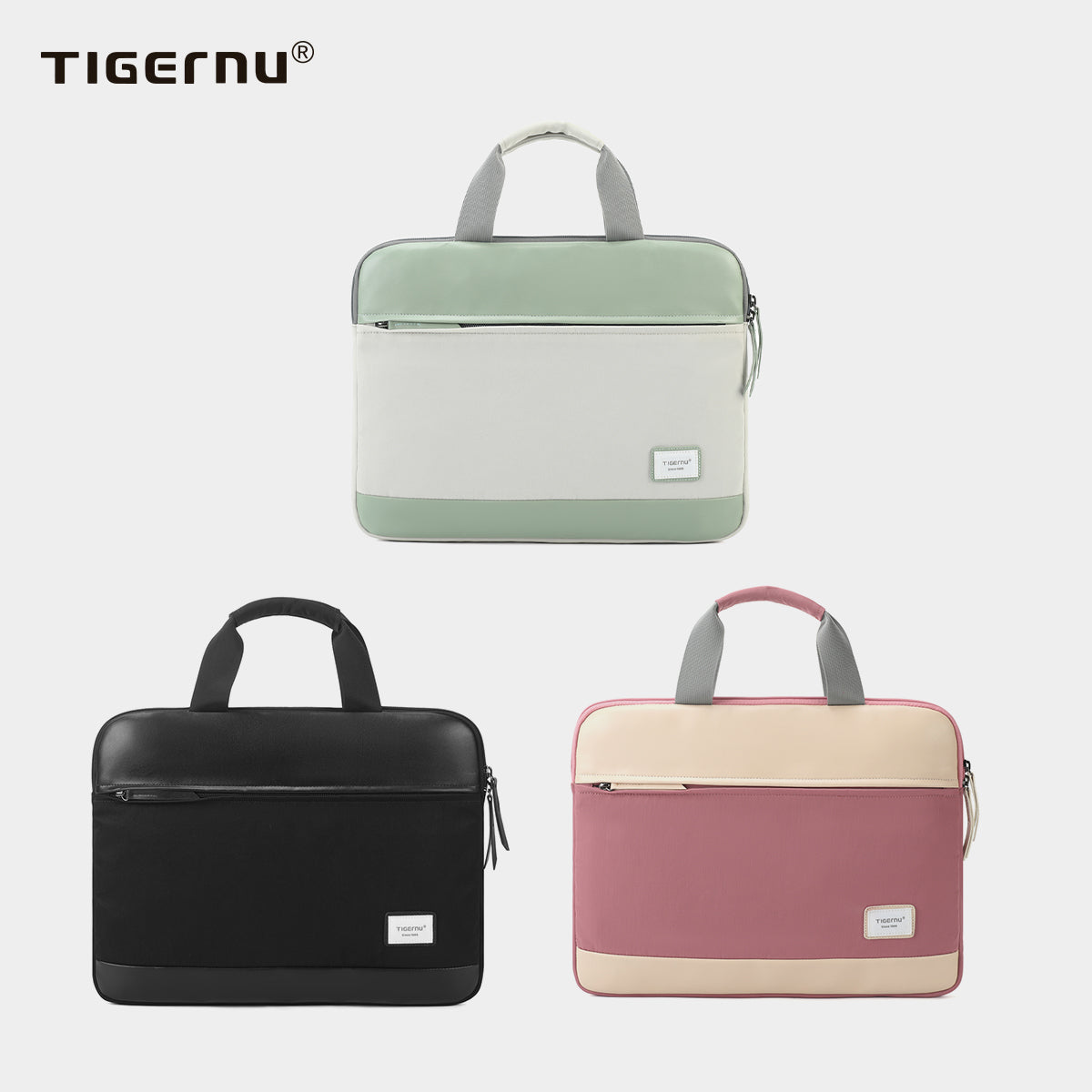 Tigernu Hot Sale Shockproof Computer Compartment Soft Handle Nylon Waterproof Durable Lightweight Office Commuting Laptop Bags & Covers