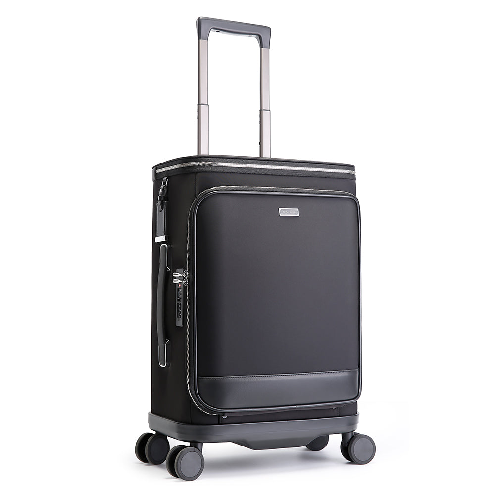 ANGE Unisex 360 Degree Silent Glide Wheels TSA Lock Premium 20inch Carry on Multifunction Travel Luggage